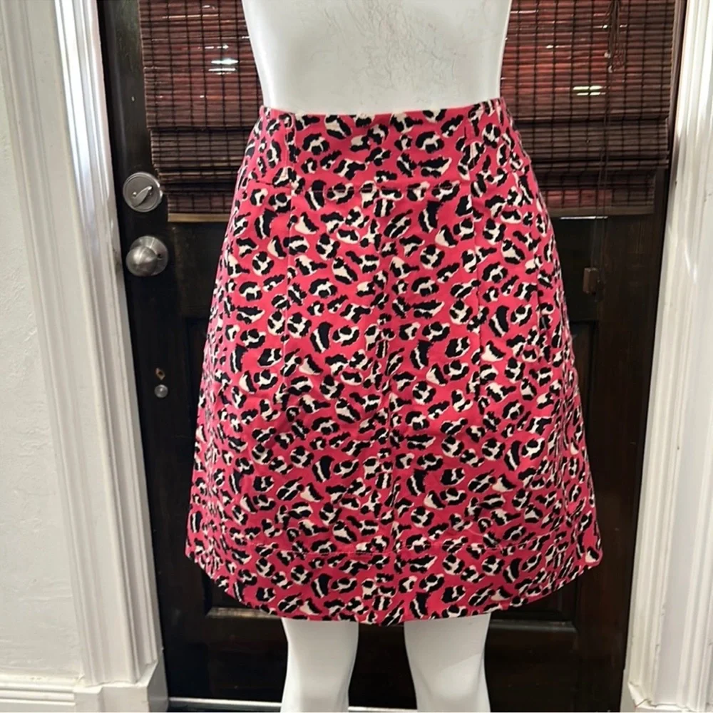 NWOT MARC BY MARC JACOBS Leopard Print Pink A-Line Skirt in 100% Cotton
